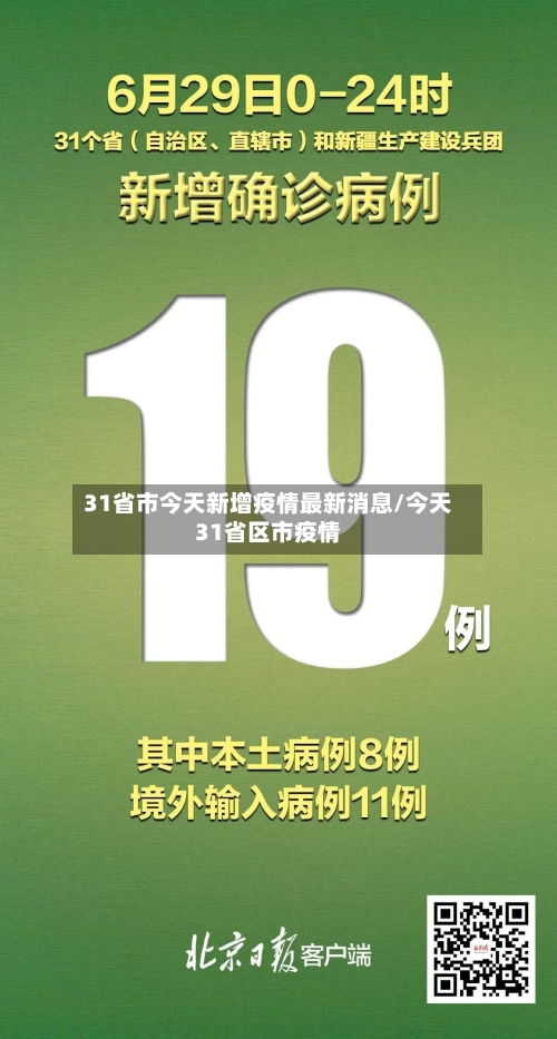 31省市今天新增疫情最新消息/今天31省区市疫情
