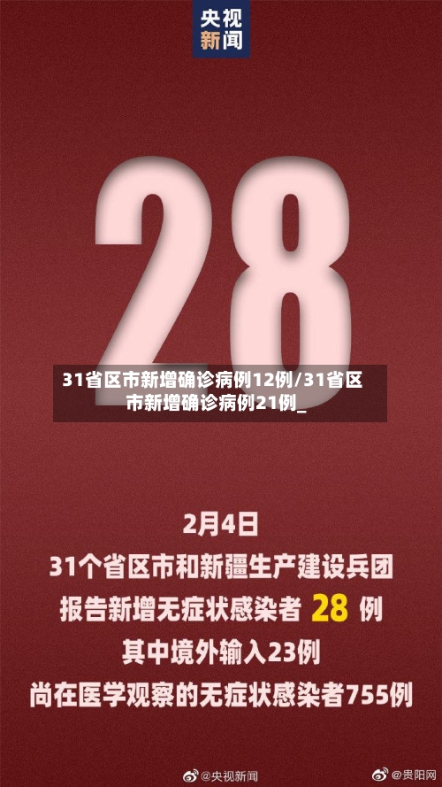 31省区市新增确诊病例12例/31省区市新增确诊病例21例_