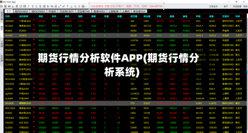 期货行情分析软件APP(期货行情分析系统)