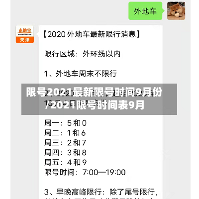 限号2021最新限号时间9月份/2021限号时间表9月