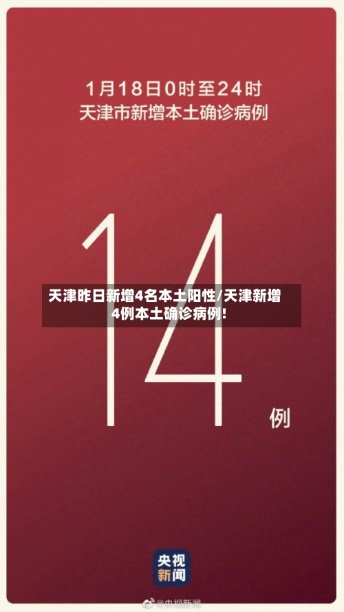 天津昨日新增4名本土阳性/天津新增4例本土确诊病例!