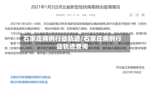 石家庄病例行动轨迹/石家庄病例行动轨迹查询