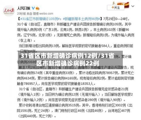 31省区市新增确诊病例12例/31省区市新增确诊病例22例