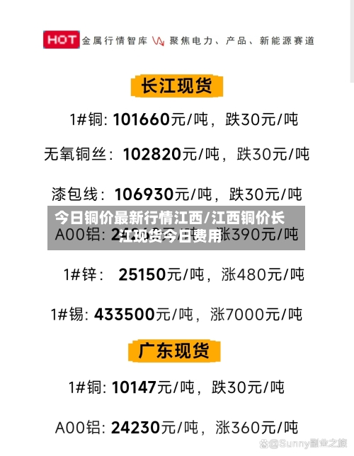 今日铜价最新行情江西/江西铜价长江现货今日费用