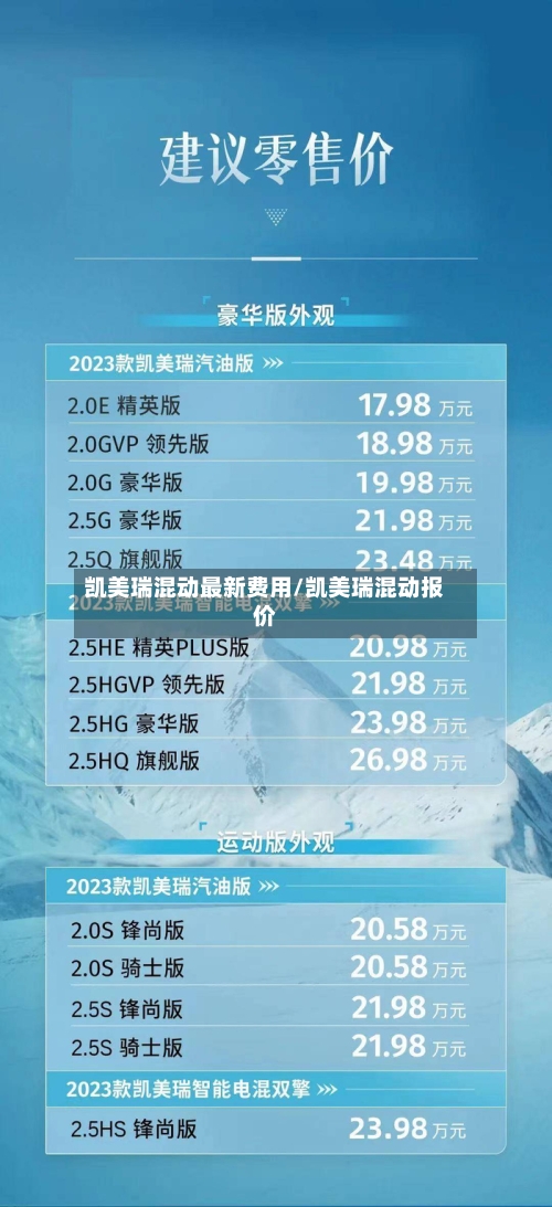 凯美瑞混动最新费用/凯美瑞混动报价