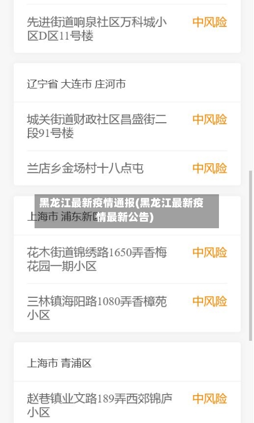 黑龙江最新疫情通报(黑龙江最新疫情最新公告)-第1张图片
