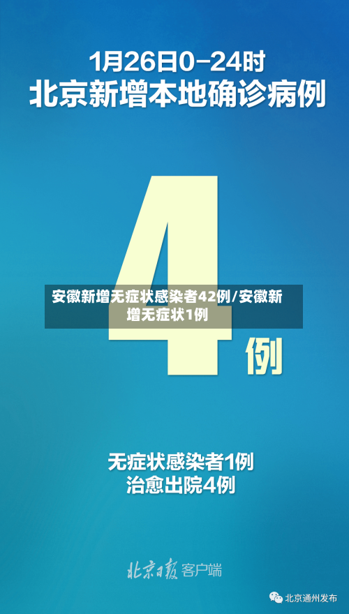 安徽新增无症状感染者42例/安徽新增无症状1例