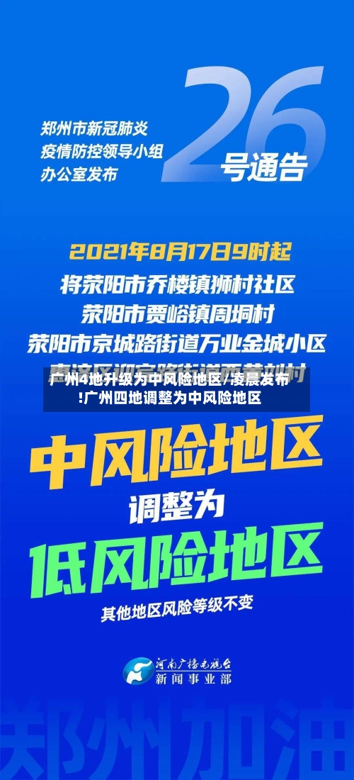 广州4地升级为中风险地区/凌晨发布!广州四地调整为中风险地区
