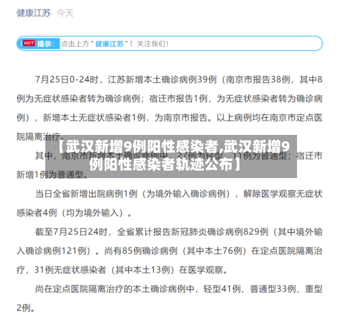 【武汉新增9例阳性感染者,武汉新增9例阳性感染者轨迹公布】