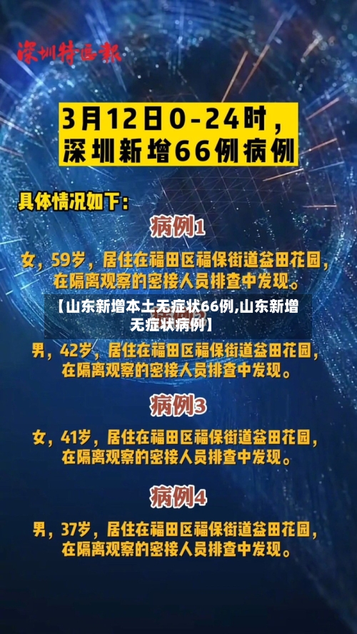 【山东新增本土无症状66例,山东新增无症状病例】