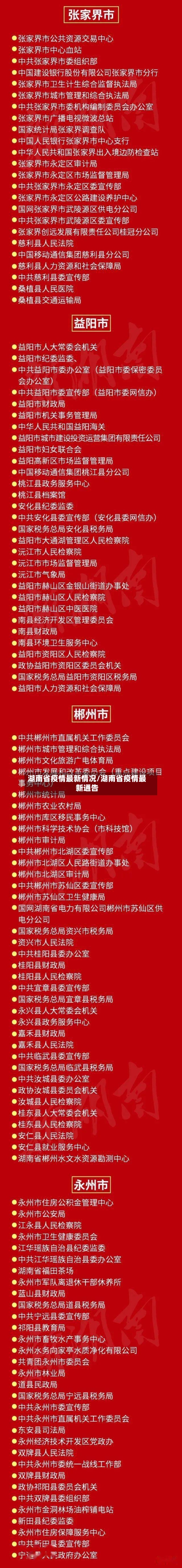 湖南省疫情最新情况/湖南省疫情最新通告